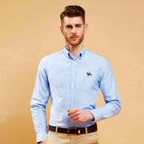 100% Cotton Oxford Shirt For Men's Long Sleeve Solid Casual Business Regular-Fit Formal Dress Shirts Social Blouse Male Clothes