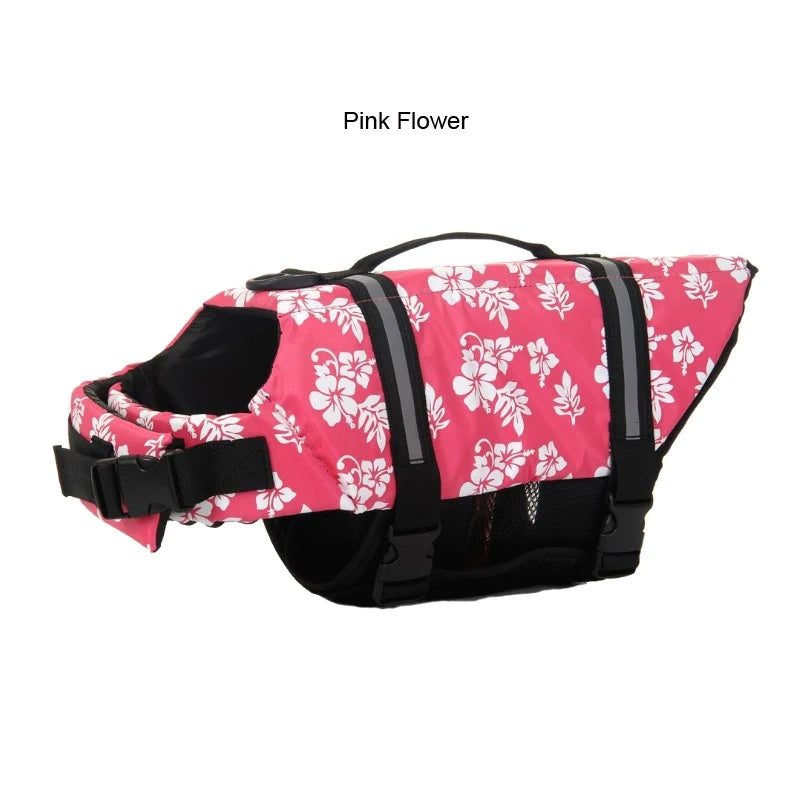 Dog Life Vests Adjustable Pet Dog Life Jacket With Reflective Strips Dog Flotation Vest For Cat Small Medium Large Dogs Swimming