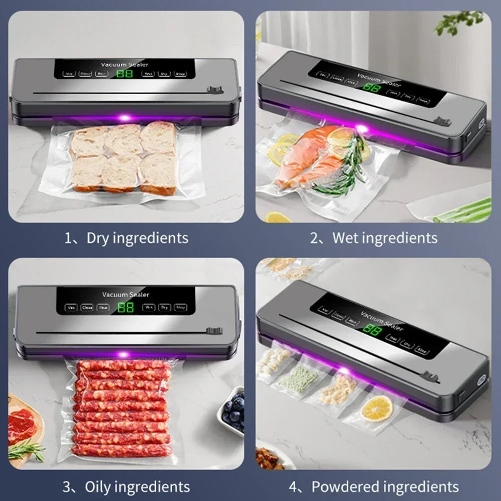 Vacuum Sealer Machine Lightweight Food Vacuum Sealer Compact Machine For Food Preservation Automatic Food For Home Kitchen