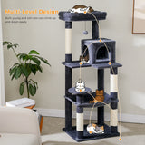 Multi-Level Cat Tree Tower with Condo Scratching Post for Cat Furniture House Cat Scratcher Cat Supplies Cat Toy