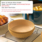 50/100Pcs Air Fryer Disposable Paper Liner Non-Stick Barbecue Plate Round Oven Pan Pad  For 16cm Air Fryer Micro-Wave