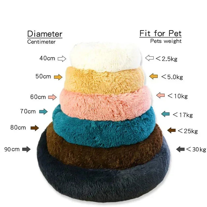 Pet Dog Bed Comfortable Donut Cuddler Round Dog Kennel Ultra Soft Washable Dog and Cat Cushion Bed Winter Warm Sofa for Cat