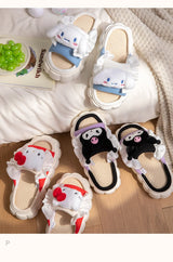 Sanrio Cute Slipper Antislip Flax Comfortable Pochacco Hello Kitty Kuromi Outdoor Indoor Slides Cartoon Sweet