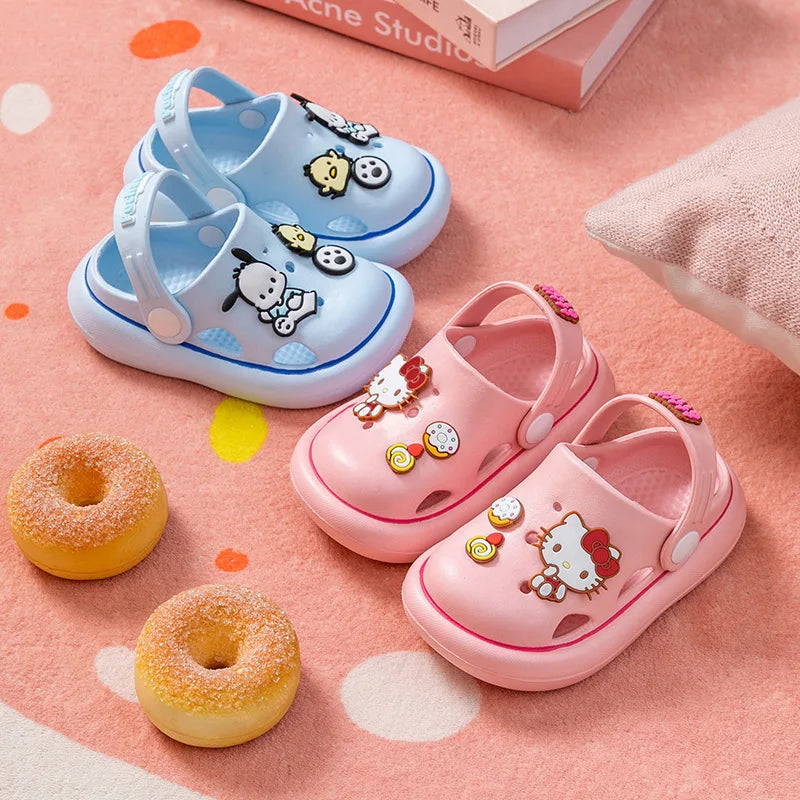 Sanrio Children's Slippers Boys and Girls Cute Soft Soled Non-slip Indoor Home Slippers Baby Garden Shoes