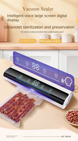 New 2024 Kitchen Vacuum Sealer Food Packaging Bag Sealer Snack Fruit Meat Degasser Home-appliance Sealer Plastic Bags