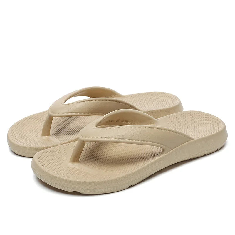 Comwarm Unisex Soft Cloud Slipper Platform Flip-flops Women's Summer Beach Sandals with Arch Support for Non-slip Bathroom Men