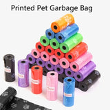 6PCS Walking Dog Pet Pick Up Poo Bag Dog Poop Bag Cat Universal Print Small, Easy To Carry And Not Easy To Break