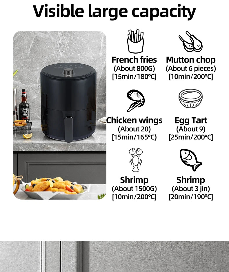 Best-selling Air Fryer Machine Intelligent Large-capacity Household Electromechanical Oven Air Fryer Can Cook All Kinds of Food