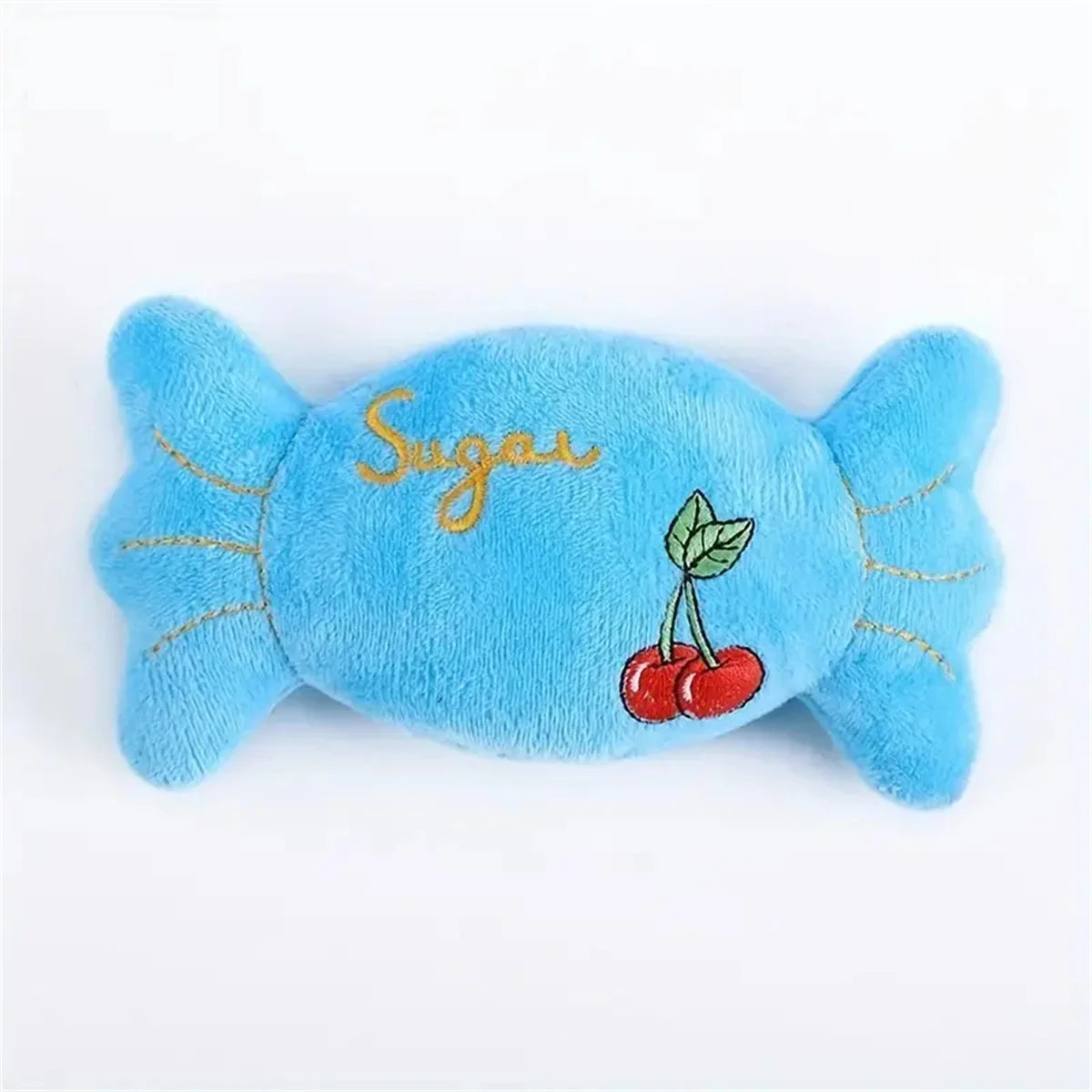 1pc Random Color Interactive Pet Toy  Plush Candy Shape Dog Chew Toy for Puppy Molar Health