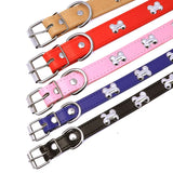 Leather Dog Collar Personalized  For Big Dogs Cute Cat Dog Collars Luxury Designer Leather For Small Dogs Cats Pet Accessories