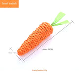 Cat Toys Carrot Pet Toys Durable Cotton Rope Woven Puppy Chew Toys for Cats Molar Cleaning Teeth Pet Supplies Cat Accessories