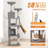 Domestic Delivery Big Cat Tree Tower Condo Furniture Scratch Post Cat Jumping Toy with Ladder for Kittens Pet House Play