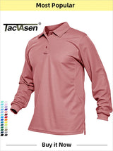 TACVASEN With 2 Chest Zipper Pockets Cargo Shirt Men's Quick Drying Skin Protective Long Sleeve Work Shirt Male Tops Outdoor