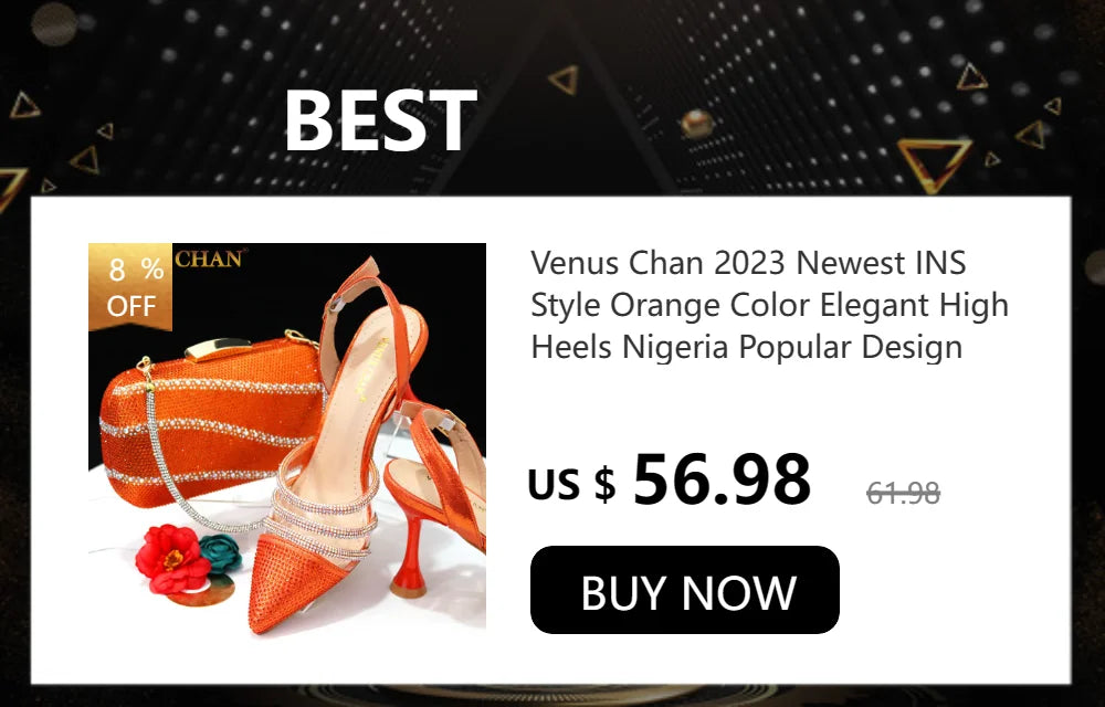 Venus Chan New Italian Shoes and Bag for Party 2024 Blue Color Rhinestones Painted Pattern Elegant Woman Peep Toe High Heels