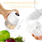 Electric Food Chopper Mini Portable Electric Garlic Vegetable Onion Chopper Multifunctional Wireless Electric Food Processors