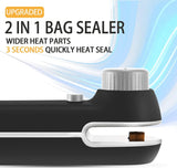 Rechargable 2 In 1 Bag Mini Heat Sealer, Storage Bag Plastic Package Snack Sealer Clip Bag Handheld Heat Sealer, Plastic Bag USB