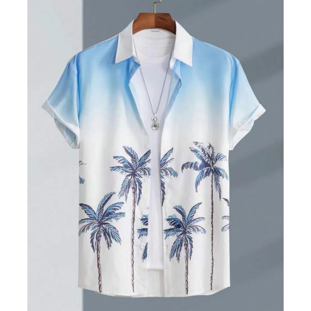 2025 Summer Animal Crane Men Hawaiian Shirt 3d Plant Shirt For Men Flower Print Plus Size Hawaiian Shirts Beach Flower Shirt 5xl