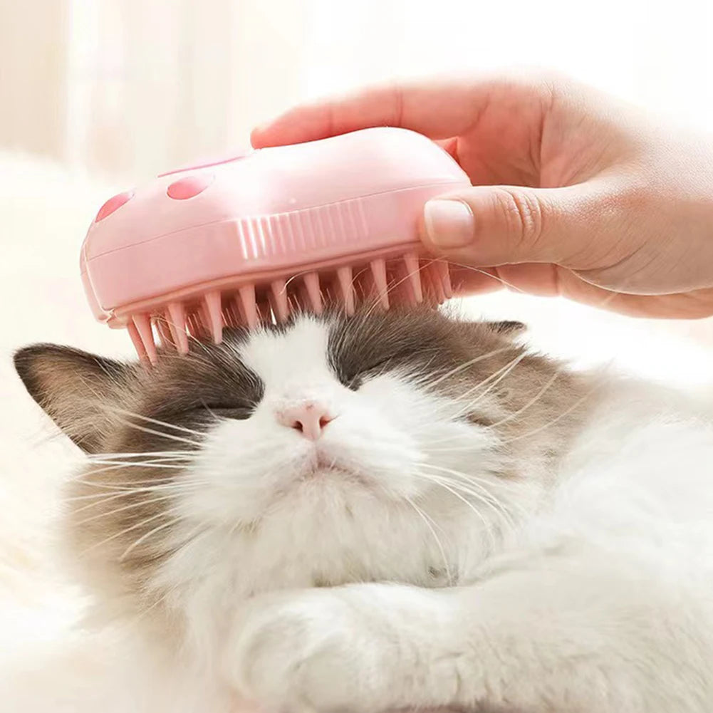 3 in 1 Cat Steam Brush Comb Dog Shower Brush Electric Spray Cat Hair Brushes Massage Pet Grooming Hair Removal