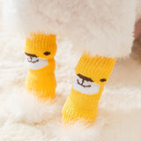 new 4 Pieces Dog Socks for Small Dogs Knitted Warm Knee Pads Pet Puppy Doggie