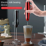 Handheld Milk Frother Kitchen Powerful Electric Foam Maker With Stand Battery Powered Foamer Blender Drink Mixer For Coffee