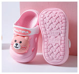 Summer Kids Slippers Sandals Hole Shoes Cute Personality Three-Dimensional Bears Soft Soles Comfortable Boys Girls Slippers