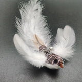 Simulation Bird Cat Toy Feather Bird with Bell Kitten Wand Toy Replacement Heads Cat Teaser Interactive Cat Toy Accessories