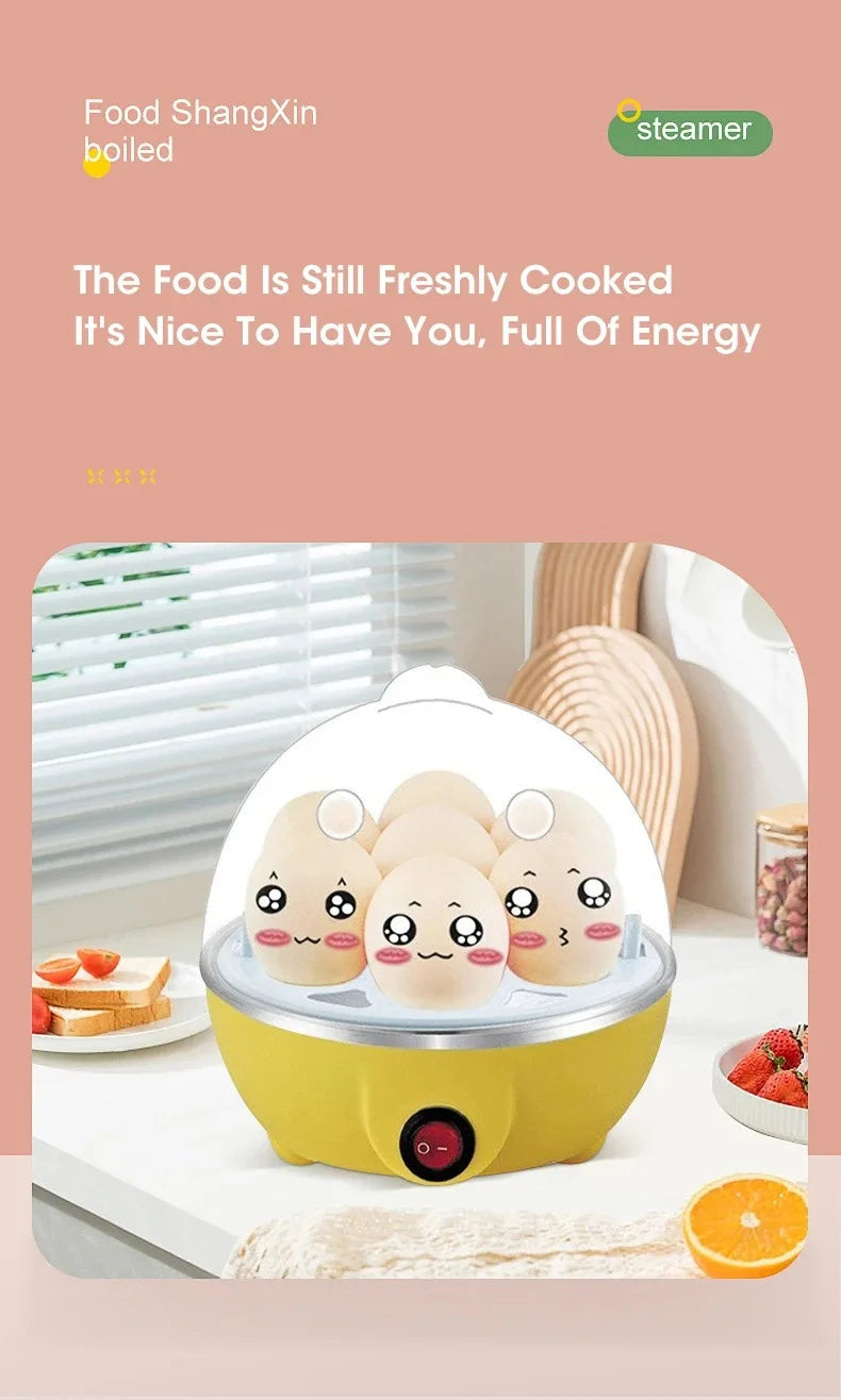 Automatic Egg Cooker Power Off Home 7 Eggs Multi-Functional Steamed Egg Custard Boiled Egg Machine Breakfast Artifact