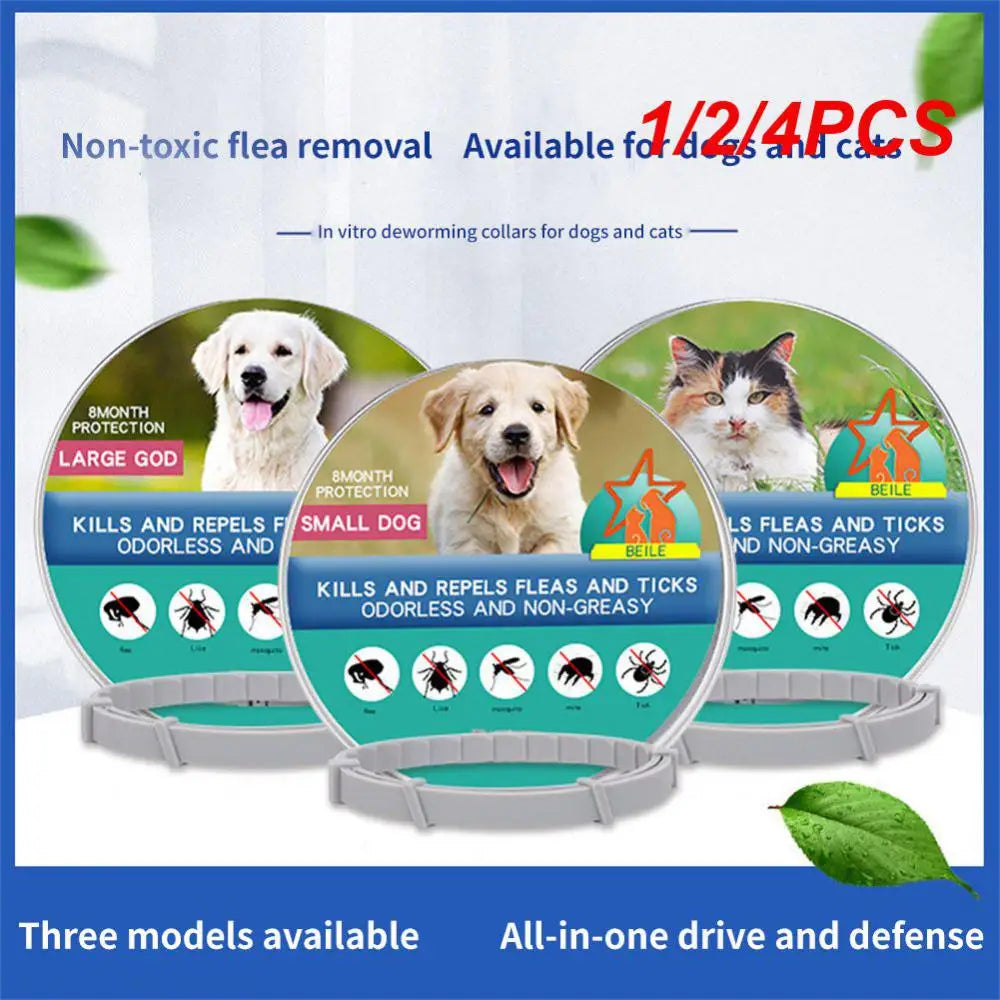 1/2/4PCS Pet Collars Anti-parasitic 1 Box/bag Tools For Protecting Pets Flea Collars For Dogs Cats Convenient Pet Supplies