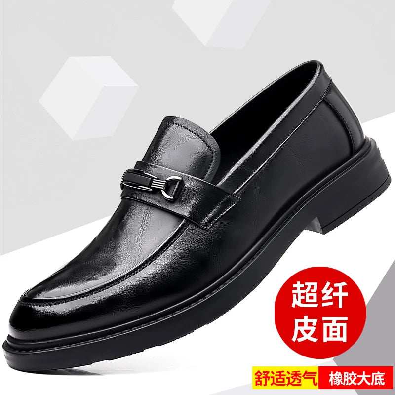 Luxury Brand Leather Men Shoes for Wedding Formal Oxfords Business Casual Office Work Shoes Men Classic Men's Pointy Dress Shoes