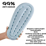 Women Men Sliders Cloud Slippers Non-Slip EVA Slippers Flip Flops with 1.6 inch Soft Thick Sole for Shower Bathroom Pool Beach