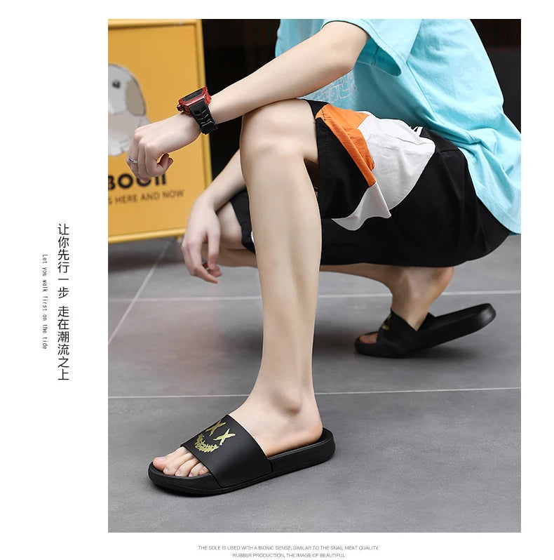 High Quality Imp Hot Sale Summer New 2023 Men's Fashion Slippers Lightweight and Comfortable Youth Going Out Trend Slippers