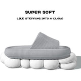 Women Men Sliders Cloud Slippers Non-Slip EVA Slippers Flip Flops with 1.6 inch Soft Thick Sole for Shower Bathroom Pool Beach