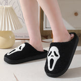 Slippers Skull Cartoon Warm Winter Cotton Slippers Men and Women's Couple Home Indoor Cotton Slippers