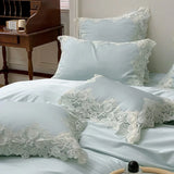 4/7Pcs French Romantic Wedding Chic White Lace Bedding Set 1000TC Egyptian Cotton Ultra Soft Duvet Cover Bed Sheet Pillowcases