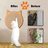 Cat Shape Sisal Cat Scratcher Wall Suction Cat Scratcher With Small Ball Cat Claw Grinder Cat Toy Protection Furniture