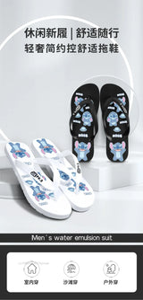 Disney Stitch Summer New Flip Flop Slippers for Men and Women, Y2k Cute Cartoon Trendy Beach Shoes Non slip Casual Home Shoes