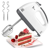 220V EU Plug White Color Handheld Electric Egg Beater, Household Automatic Mixer, Egg White and Cream Beater, Mini 7-speed