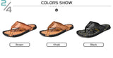 Brand Handmade Slippers High Quality Genuine Leather Men Flip Flops Original Design Indoor&Outdoor Soft Beach Casual Shoes