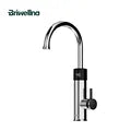 Briwellna Tankless Water Heating Faucet 220V Electric Kitchen Faucet 2 in 1 Digital Display Hot Water Heater Flowing Faucet