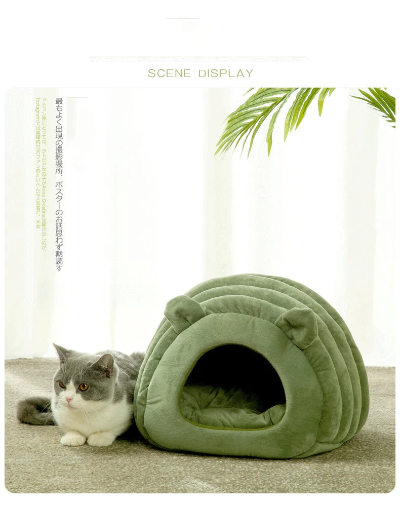 New arrival cat nest -warming house Pet puppy nest autumn and winter cat bed semi -closed pet nest