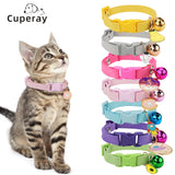 Suede Cute Cat Collar Breakaway Adjustable Girl Boy Pet Collars with Bell and Metal Pendant Decoration for Cats Kitten Puppies