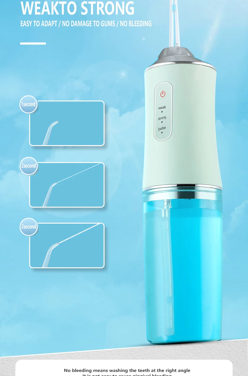 Portable Smart Electric Oral Irrigator Water Flosser 4 Jets 3 Modes Rechargeable Dental Water Jet Irrigator Dental Teeth Cleaner