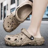 Summer Outdoor Beach Sandals Men Clogs Shoe Women Slippers Camouflage Platform Aqua Shoes Soft EVA Indoor Home Slides Flip Flops