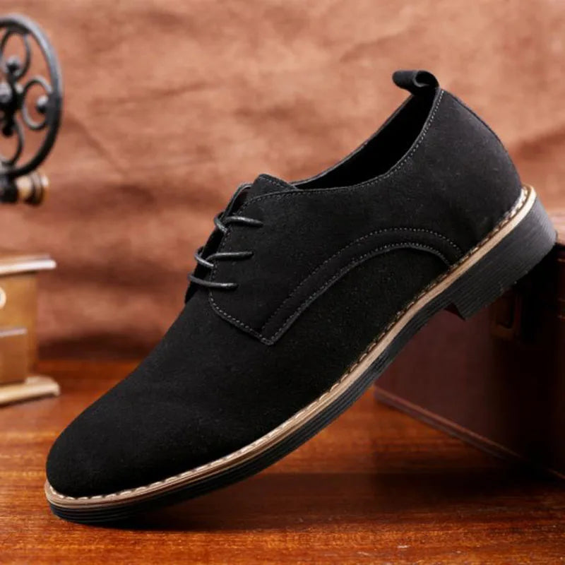 Men Dress Shoes Fashion Oxford Leather Shoes Comfortable Shoes For Mens Sneakers Large Size Suede Flat Footwear chaussure homme