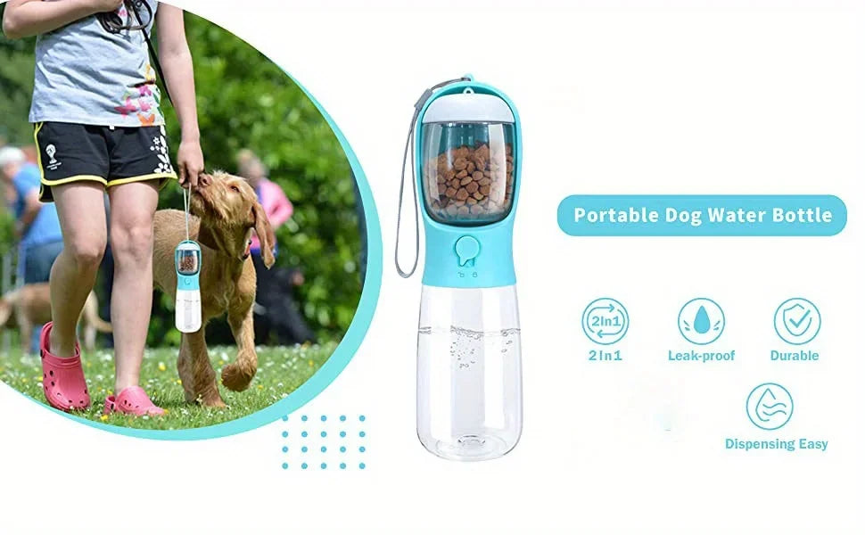 Portable Dog Cat Water Bottle with Storage Food and Water Container for Puppy Pets Feeder Bowl Outdoor Travel Pet Drinking Bowls