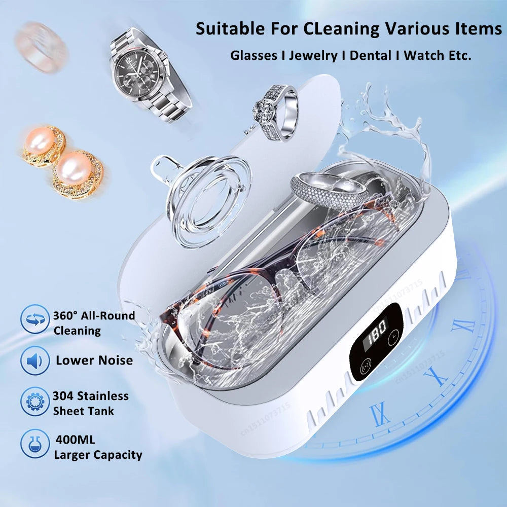 Ultrasonic Glasses Cleaning Ultrasound Jewelry Cleaner Machine High Frequency Ultrasonic Cleaning Bath For Jewelry washing