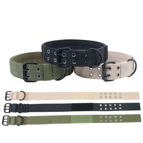 Durable Tactical Dogs Collar Leash Set Adjustable Military Pets Collars German Shepherd Training Medium Large Dog Accessories