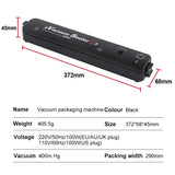 TINTON LIFE 220V/110V Vacuum Sealer Packaging Machine with Free 10pcs Vacuum Bags Household Black Food Vacuum Sealer