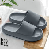 Soft Sole Indoor Slippers Women Men Non-Slip Bathroom Home Flip-Flops Thick Platform Cloud Sandals Ultra-Light Outdoors Slides