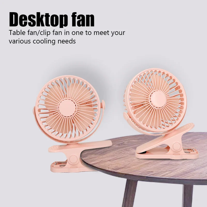 Portable Mini Hand Clip Fan USB Quiet Desktop Electric Fan High Quality Student Dormitory Small Cooling Ventilador fan Air Coole